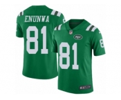 Men's Nike New York Jets #81 Quincy Enunwa Limited Green Rush NFL Jersey