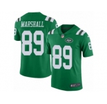 Men's Nike New York Jets #89 Jalin Marshall Limited Green Rush NFL Jersey