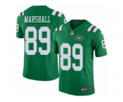 Men's Nike New York Jets #89 Jalin Marshall Limited Green Rush NFL Jersey