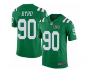 Men's Nike New York Jets #90 Dennis Byrd Limited Green Rush NFL Jersey