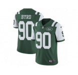 Men's Nike New York Jets #90 Dennis Byrd Vapor Untouchable Limited Green Team Color NFL Jersey