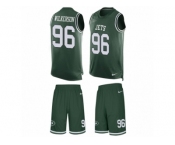 Men's Nike New York Jets #96 Muhammad Wilkerson Limited Green Tank Top Suit NFL Jersey