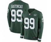 Men's Nike New York Jets #99 Mark Gastineau Limited Green Therma Long Sleeve NFL Jersey