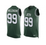 Men's Nike New York Jets #99 Steve McLendon Limited Green Player Name & Number Tank Top NFL Jersey