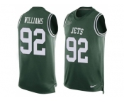 Nike New York Jets #92 Leonard Williams Green Team Color Men's Stitched NFL Limited Tank Top Jersey