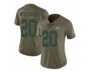 Women Nike New York Jets #20 Marcus Williams Limited Olive 2017 Salute to Service NFL Jersey