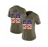 Women Nike New York Jets #58 Darron Lee Limited Olive USA Flag 2017 Salute to Service NFL Jersey