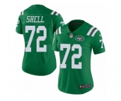 Women Nike New York Jets #72 Brandon Shell Limited Green Rush Vapor Untouchable NFL Jersey