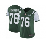 Women Nike New York Jets #76 Wesley Johnson Green Team Color Vapor Untouchable Limited Player NFL Jersey
