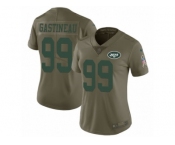 Women Nike New York Jets #99 Mark Gastineau Limited Olive 2017 Salute to Service NFL Jersey