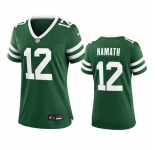 Women's New York Jets #12 Joe Namath Green 2024 Football Stitched Jersey