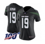 Women's New York Jets #19 Trevor Siemian Black Alternate Vapor Untouchable Limited Player 100th Season Football Jersey