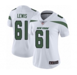 Women's New York Jets #61 Alex Lewis White Vapor Untouchable Limited Player Football Jersey