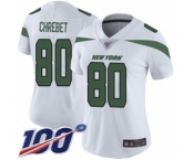 Women's New York Jets #80 Wayne Chrebet White Vapor Untouchable Limited Player 100th Season Football Jersey