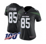 Women's New York Jets #85 Neal Sterling Black Alternate Vapor Untouchable Limited Player 100th Season Football Jersey