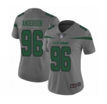 Women's New York Jets #96 Henry Anderson Limited Gray Inverted Legend Football Jersey