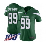 Women's New York Jets #99 Mark Gastineau Green Team Color Vapor Untouchable Limited Player 100th Season Football Jersey