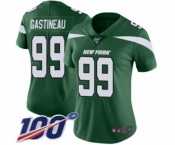 Women's New York Jets #99 Mark Gastineau Green Team Color Vapor Untouchable Limited Player 100th Season Football Jersey