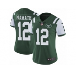 Women's Nike New York Jets #12 Joe Namath Vapor Untouchable Limited Green Team Color NFL Jersey