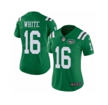 Women's Nike New York Jets #16 Myles White Limited Green Rush NFL Jersey