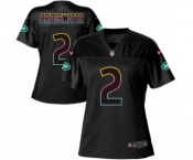 Women's Nike New York Jets #2 Teddy Bridgewater Game Black Fashion NFL Jersey
