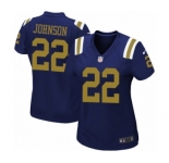 Women's Nike New York Jets #22 Trumaine Johnson Elite Navy Blue Alternate NFL Jersey
