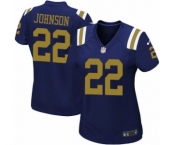 Women's Nike New York Jets #22 Trumaine Johnson Elite Navy Blue Alternate NFL Jersey