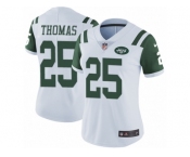 Women's Nike New York Jets #25 Shamarko Thomas White Vapor Untouchable Limited Player NFL Jersey