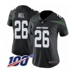 Women's Nike New York Jets #26 Le'Veon Bell Black Alternate Vapor Untouchable Limited Player 100th Season NFL Jersey