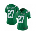 Women's Nike New York Jets #27 Dee Milliner Limited Green Rush NFL Jersey