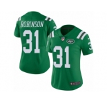 Women's Nike New York Jets #31 Robinson Limited Green Rush NFL Jersey