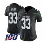 Women's Nike New York Jets #33 Jamal Adams Black Alternate Vapor Untouchable Limited Player 100th Season NFL Jersey