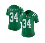 Women's Nike New York Jets #34 Dion Bailey Limited Green Rush NFL Jersey