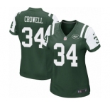 Women's Nike New York Jets #34 Isaiah Crowell Game Green Team Color NFL Jersey