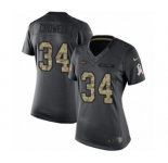 Women's Nike New York Jets #34 Isaiah Crowell Limited Black 2016 Salute to Service NFL Jersey