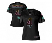 Women's Nike New York Jets #4 Lac Edwards Game Black Fashion NFL Jersey