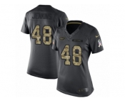 Women's Nike New York Jets #48 Jordan Jenkins Limited Black 2016 Salute to Service NFL Jersey