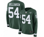 Women's Nike New York Jets #54 Avery Williamson Limited Green Therma Long Sleeve NFL Jersey