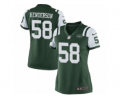 Women's Nike New York Jets #58 Erin Henderson Limited Green Team Color NFL Jersey