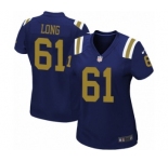 Women's Nike New York Jets #61 Spencer Long Game Navy Blue Alternate NFL Jersey