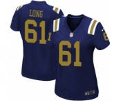 Women's Nike New York Jets #61 Spencer Long Limited Navy Blue Alternate NFL Jersey