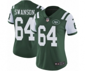 Women's Nike New York Jets #64 Travis Swanson Green Team Color Vapor Untouchable Elite Player NFL Jersey