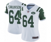 Women's Nike New York Jets #64 Travis Swanson White Vapor Untouchable Limited Player NFL Jersey