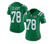 Women's Nike New York Jets #78 Ryan Clady Limited Green Rush NFL Jersey