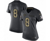 Women's Nike New York Jets #8 Cairo Santos Limited Black 2016 Salute to Service NFL Jersey