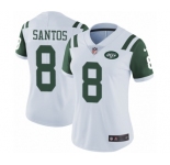Women's Nike New York Jets #8 Cairo Santos White Vapor Untouchable Limited Player NFL Jersey
