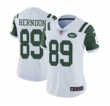 Women's Nike New York Jets #89 Chris Herndon White Vapor Untouchable Elite Player NFL Jersey