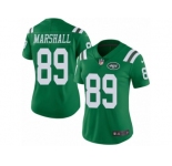 Women's Nike New York Jets #89 Jalin Marshall Limited Green Rush NFL Jersey