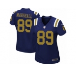 Women's Nike New York Jets #89 Jalin Marshall Limited Navy Blue Alternate NFL Jersey