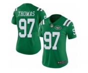 Women's Nike New York Jets #97 Lawrence Thomas Limited Green Rush NFL Jersey